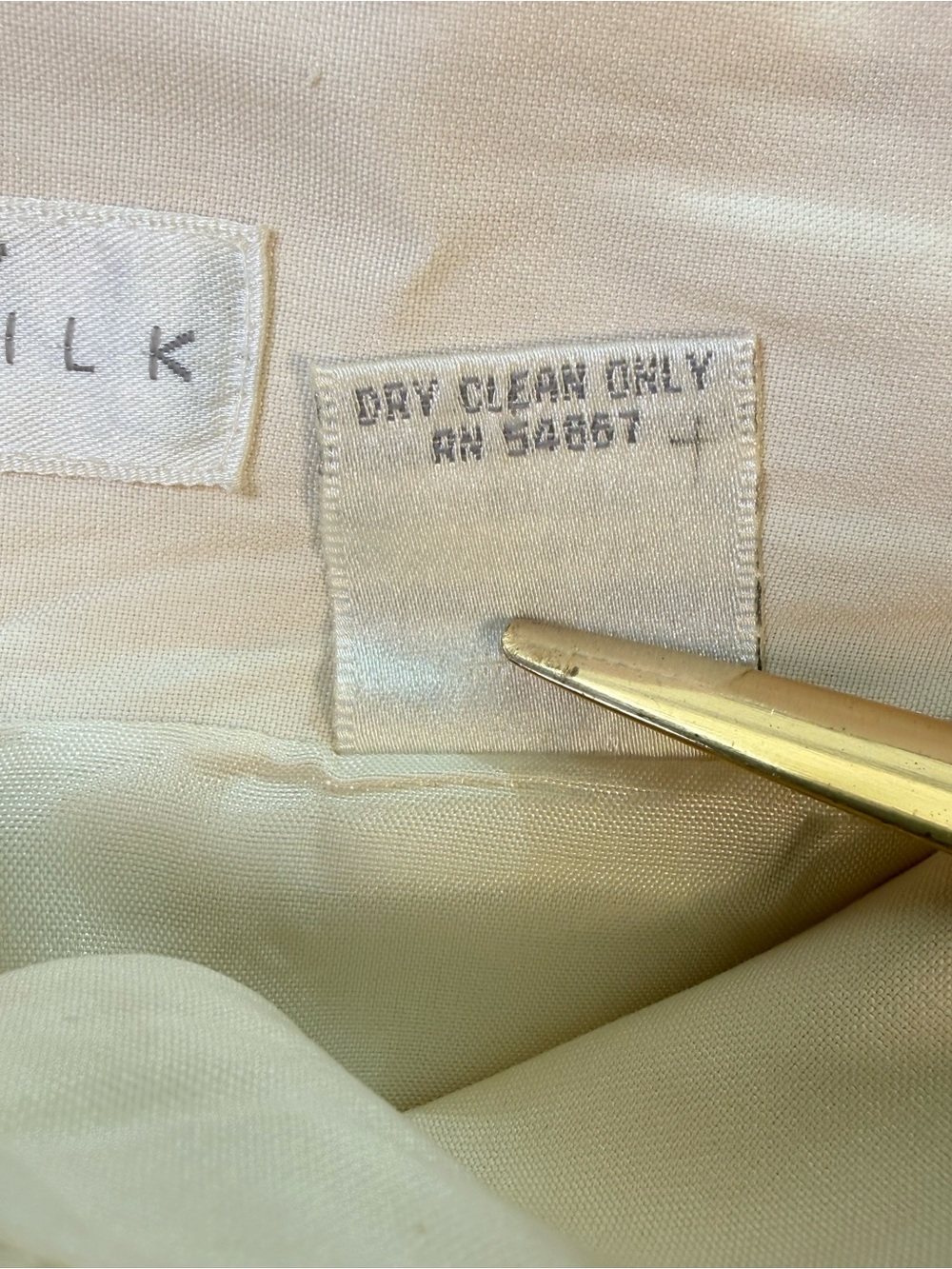 Vintage Express Silk Ivory High Rise Wide Leg Palazzo Pants Size 1/2 Quiet Luxur - Picture 8 of 12
